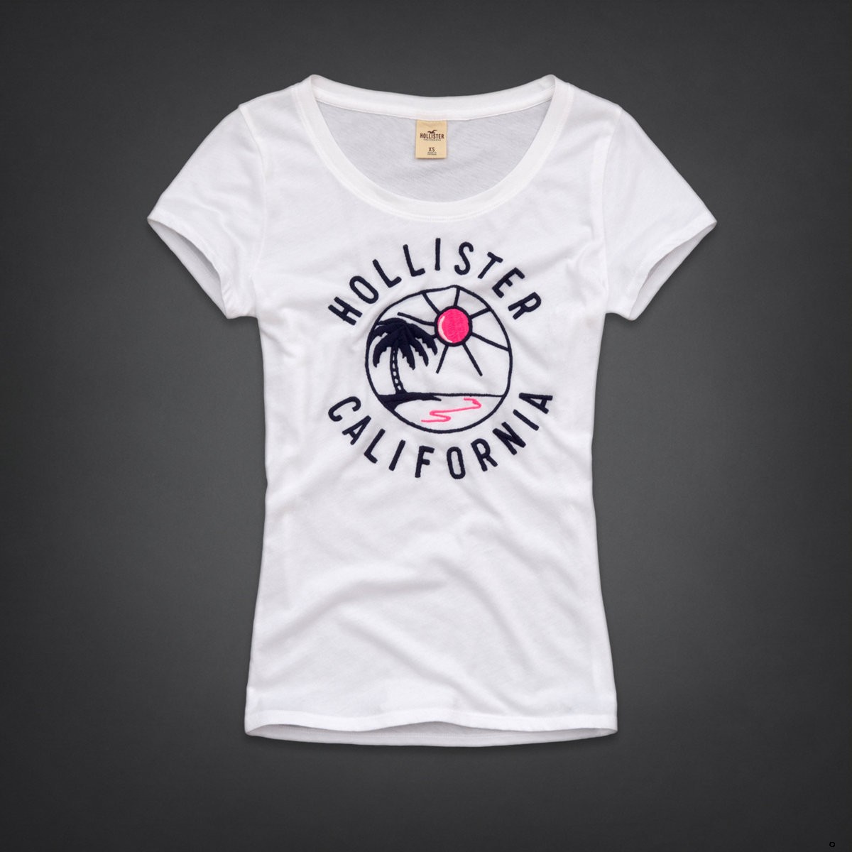 Hollister Mujeres De Cuello Redondo Corto Remera HCO4856